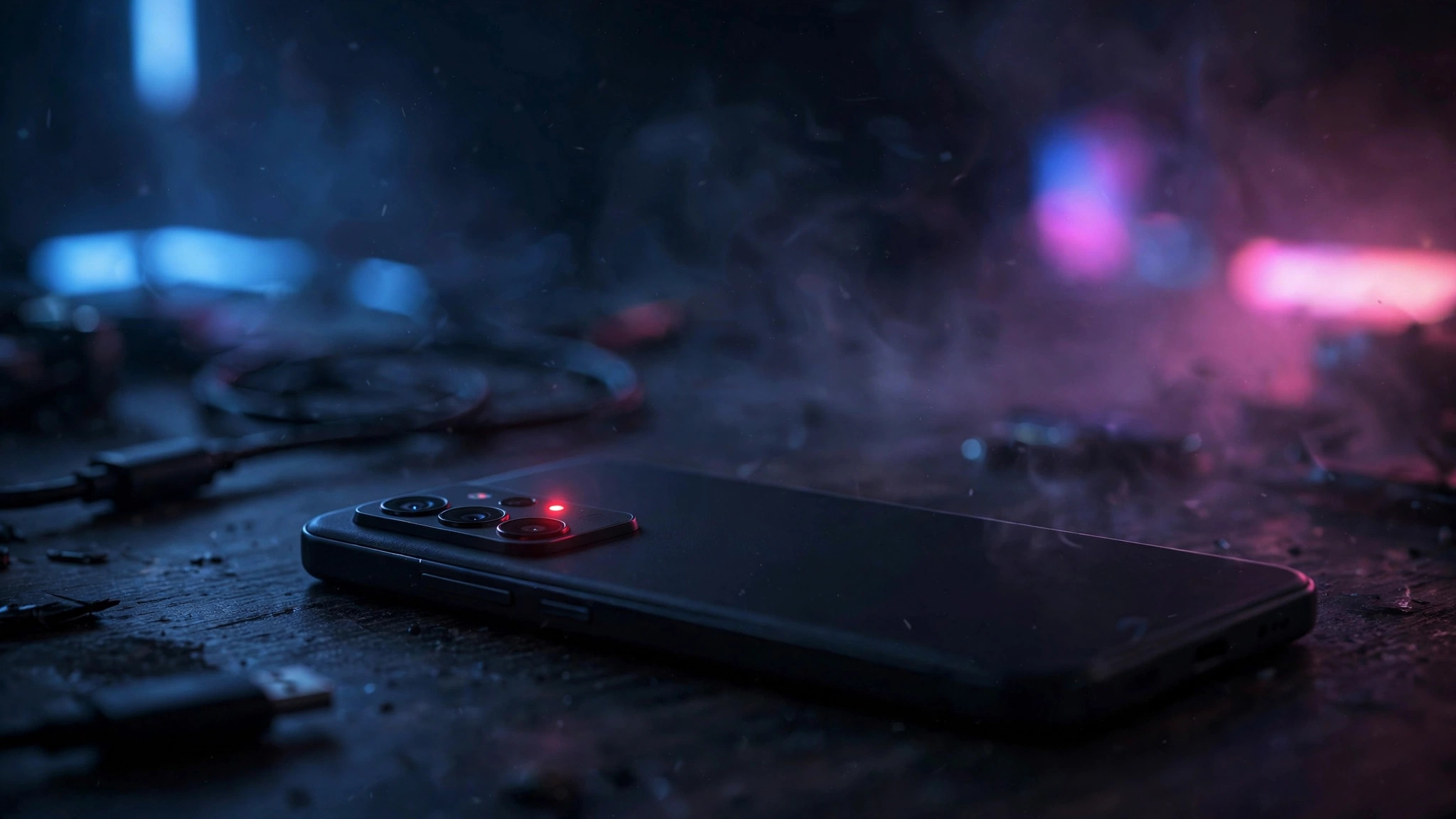 Smartphone recording video in the dark with the screen off